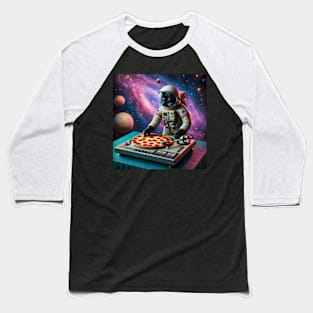 Dj Pizza Cat in Space Baseball T-Shirt